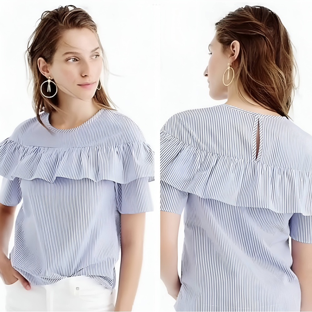 J.Crew 'Edie' Ruffle Top - Picture 3 of 12